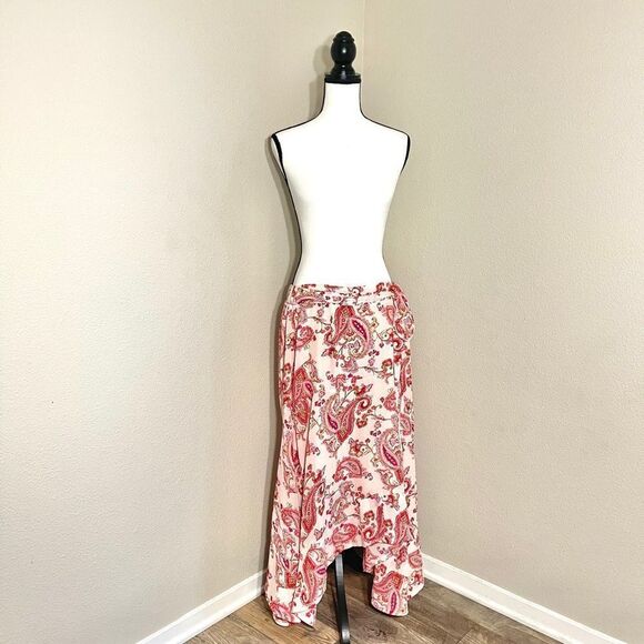 Curations High-Low Skirt Blush Paisley - Picture 2 of 8